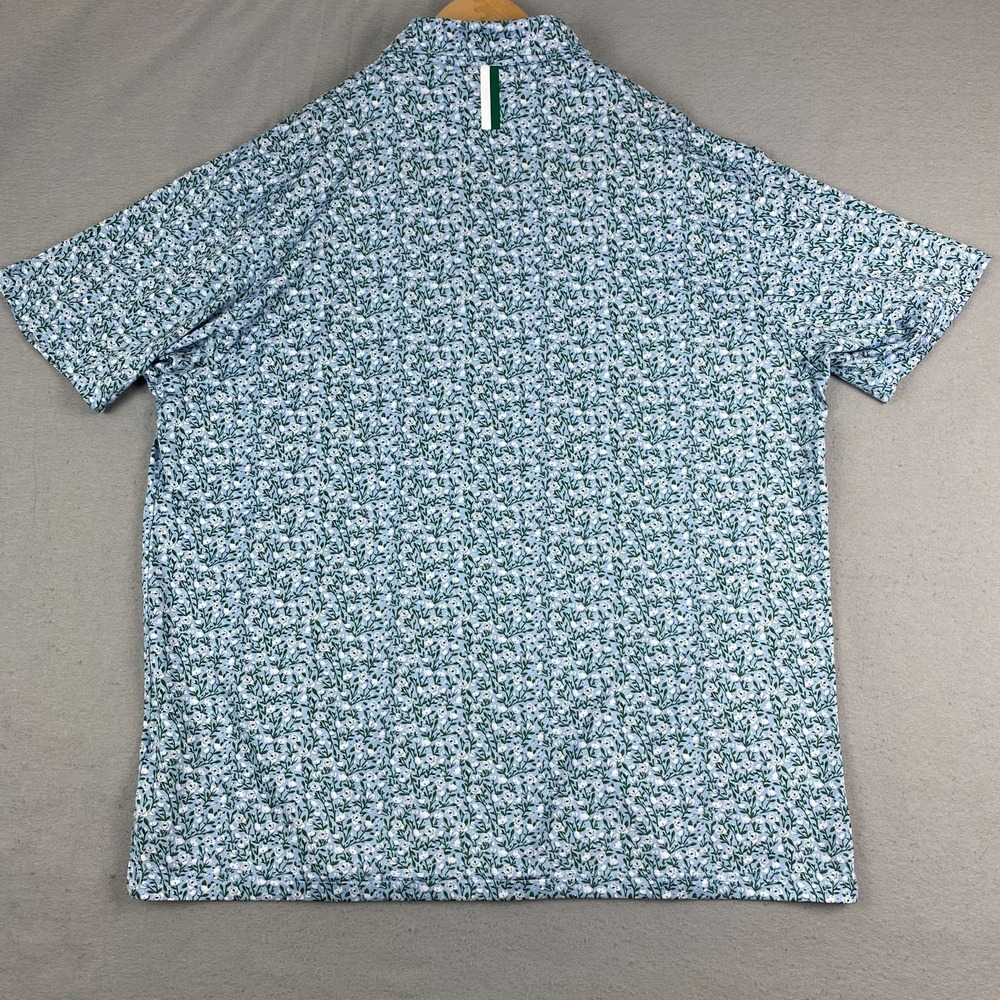 Rhoback Polo Shirt Mens 2XL Spring floral Print Performance Golf Stretch Masters - Picture 8 of 16